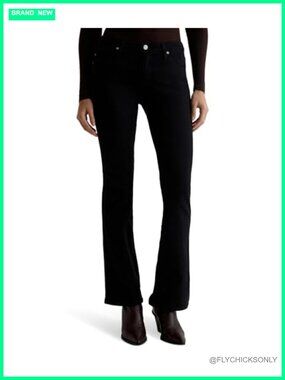 Low Rise Boot Cut Jeans Slim Fit Full Length Five Pocket